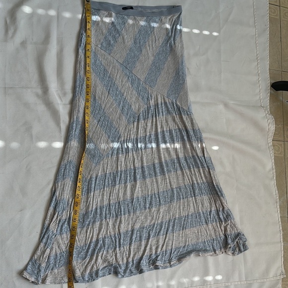 Tart Collection Light Gray Striped Long Maxi Skirt - Picture 11 of 12